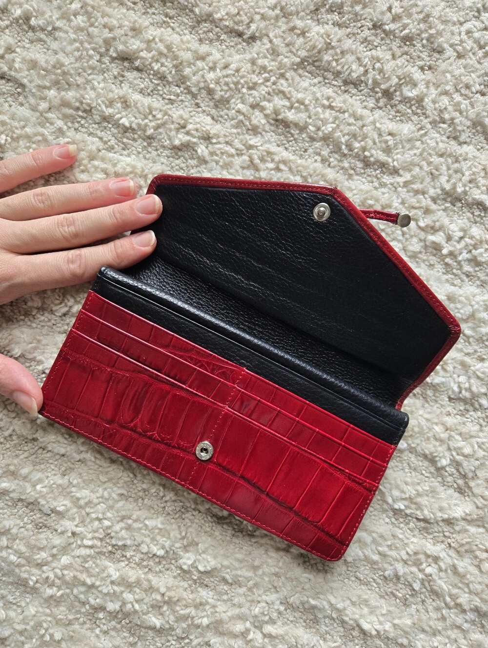 Brighton Red Plaid Bow Wallet - Picture 3 of 12